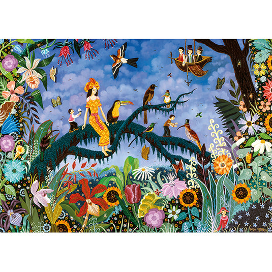 My Garden in the Evening 1000 Piece Jigsaw Puzzle by Nathan - 2