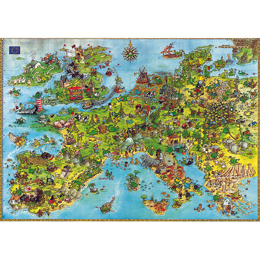 United Dragons Of Europe 4000 Piece Jigsaw Puzzle by Heye - 2
