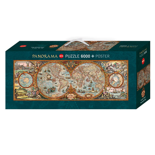 Hemisphere Map 6000 Piece Jigsaw Puzzle by Heye - 1