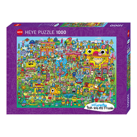 Doodle Village 1000 Piece Jigsaw Puzzle by Heye - 1
