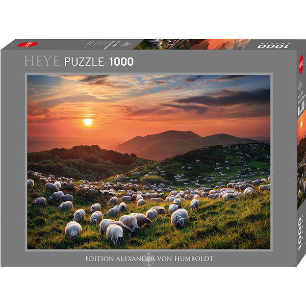 Sheep and Volcanoes 1000 Piece Jigsaw Puzzle by Heye
