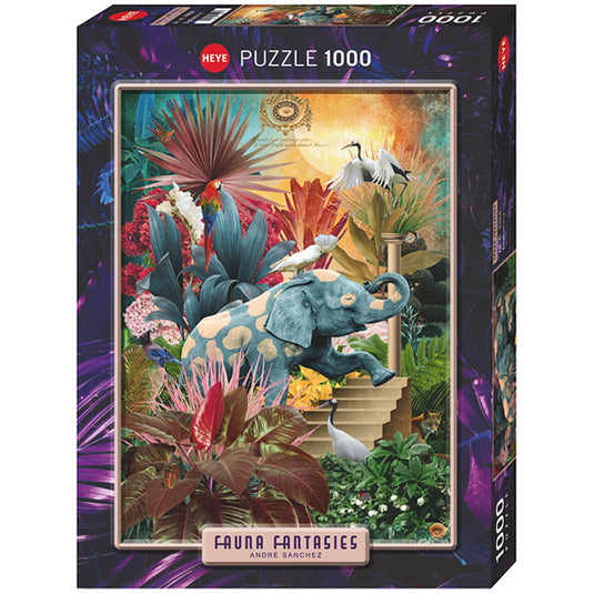 Fauna Fantasies: Elephantaisy 1000 Piece Jigsaw Puzzle by Heye - 1