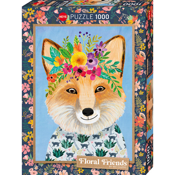 Floral Friends: Friendly Fox 1000 Piece Jigsaw Puzzle by Heye