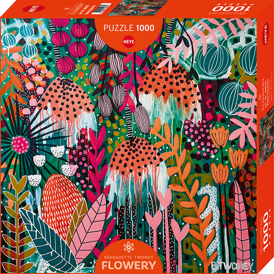 Flowery: Ruby Sunshine 1000 Piece Jigsaw Puzzle by Heye - 1