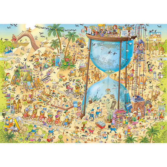Desert Habitat, Funky Zoo 1000 Piece Jigsaw Puzzle by Heye - 2