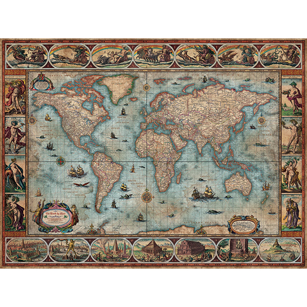 Map Art - Willem Blaeu World, Rajko Zigic 1500 Piece Jigsaw Puzzle by Heye