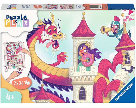 Puzzle & Play: Donut Dragon 2x24 Piece Puzzle by Ravensburger