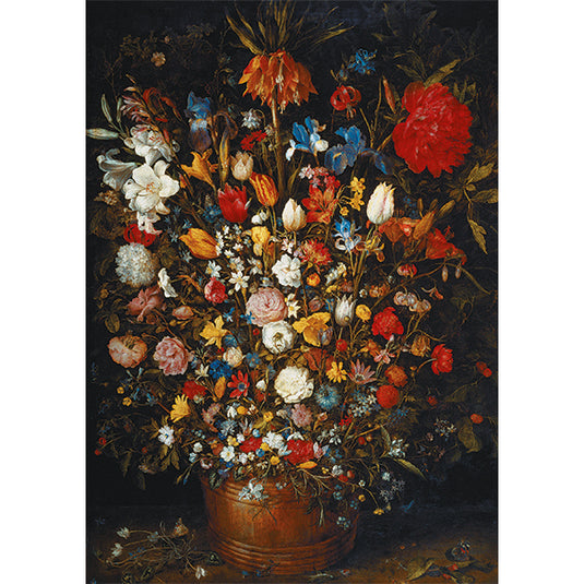Flowers in a Wooden Vessel 1000 Piece Jigsaw Puzzle by Piatnik - 2