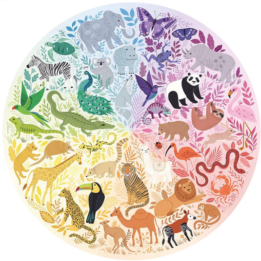 Animals 500 Piece Circular Jigsaw Puzzle by Ravensburger - 1