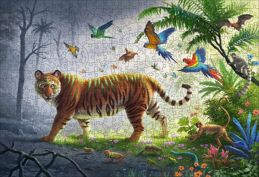 Jungle Tiger 500 Piece Jigsaw Puzzle by Ravensburger - 1