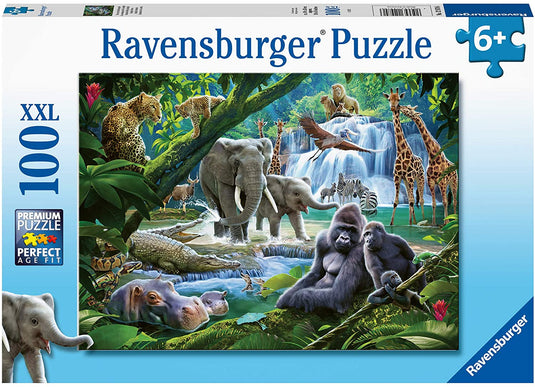 Jungle Families 100 Piece XXL Jigsaw Puzzle by Ravensburger - 2