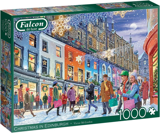 Christmas in Edinburgh 1000 Piece Jigsaw Puzzle by Falcon