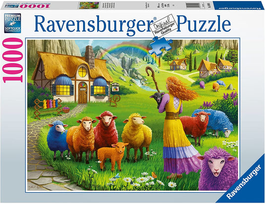 The Happy Sheep Yarn Shop 1000 Piece Jigsaw Puzzle by Ravensburger - 2