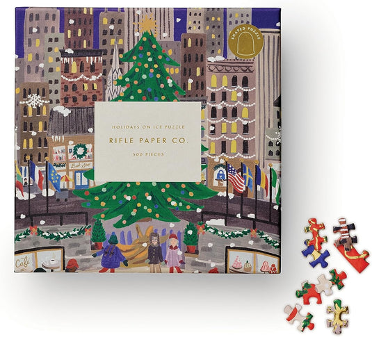 Holidays on Ice 500 Piece Jigsaw Puzzle by Rifle Paper Co