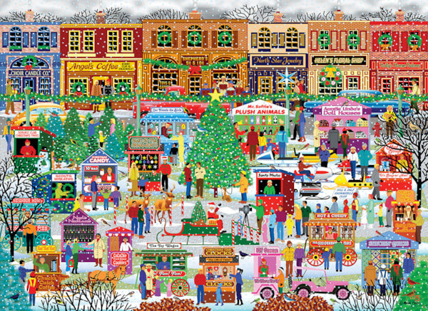 Downtown Holiday Festival 500 Piece Jigsaw Puzzle by Eurographics