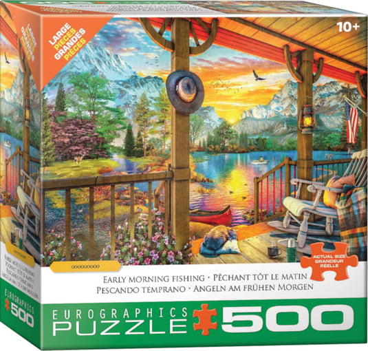 Early Morning Fishing 500 Piece Jigsaw Puzzle by Eurographics - 1