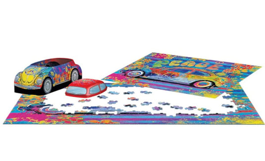 VW Beetle Splash Tin 550 Piece Jigsaw Puzzle by Eurographics - 4