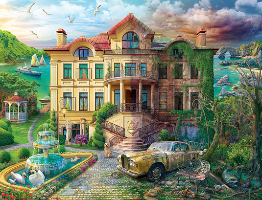 Now & Then: Cove Manor Echoes 2000 Piece Jigsaw Puzzle by Ravensburger - 1