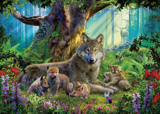 Wolves In The Forest 1000 Piece Jigsaw Puzzle by Ravensburger - 1