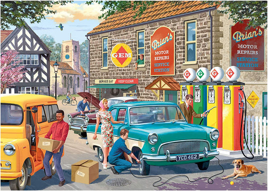 The Petrol Station 500 Piece Jigsaw Puzzle by Falcon - 2