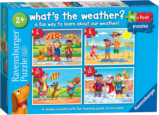 My First Puzzle  What's the Weather 6, 8, 10,  12 Piece Jigsaw Puzzles by Ravensburger - 1
