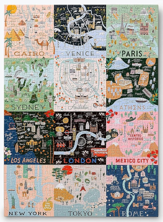 Maps 500 Piece Jigsaw Puzzle by Rifle Paper Co