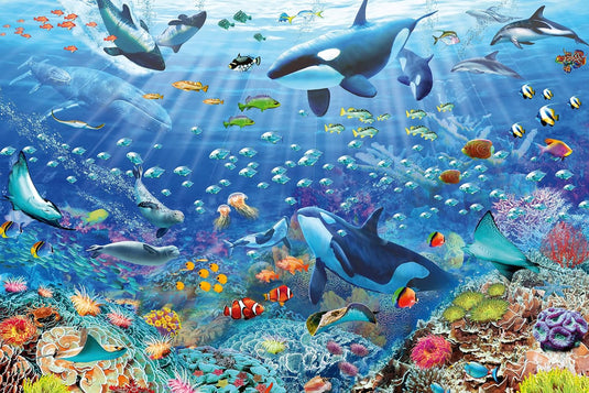 Colourful: Underwater World 3000 Piece Jigsaw Puzzle by Ravensburger - 1