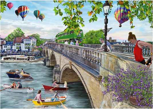 Looking Across the River 1000 Piece Jigsaw Puzzle by Falcon - 2