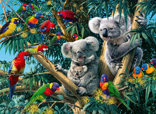 Koalas in a Tree 500 Piece Jigsaw Puzzle by Ravensburger - 1