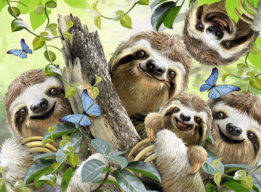 Sloth Selfie 500 Piece Jigsaw Puzzle by Ravensburger - 1