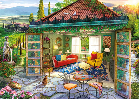 Tuscan Oasis 1000 Piece Jigsaw Puzzle by Ravensburger - 1