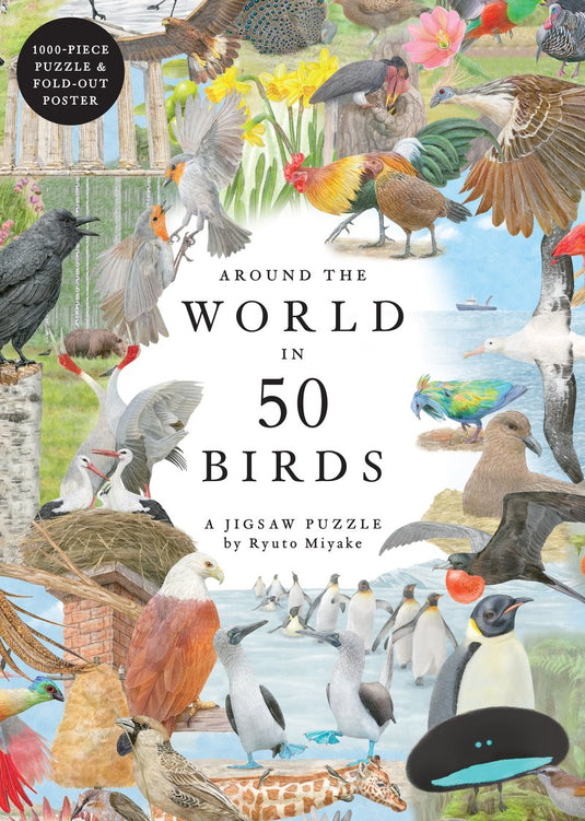 Around the World in 50 Birds 1000 Piece Jigsaw Puzzle - 1