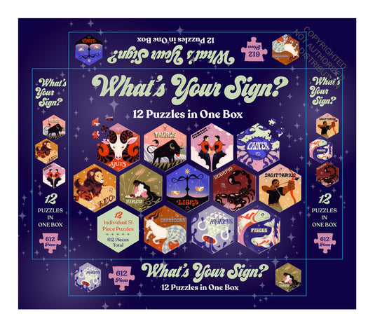 What's Your Sign? 12x 51 Piece Jigsaw Puzzle Set - 2