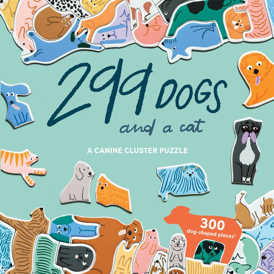 299 Dogs (and a Cat) 300 Piece Jigsaw Puzzle - 1