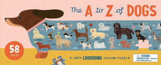 The A to Z of Dogs 58 Piece Shaped Jigsaw Puzzle - 1