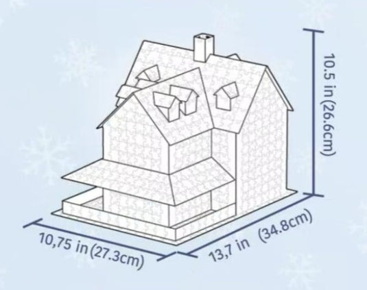 Christmas House (3D) 1100 Piece Jigsaw Puzzle by Eurographics - 4