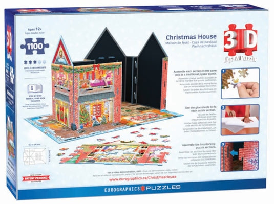 Christmas House (3D) 1100 Piece Jigsaw Puzzle by Eurographics - 3