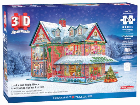 Christmas House (3D) 1100 Piece Jigsaw Puzzle by Eurographics - 1