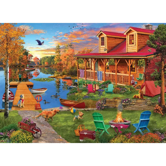 Adventures at Lake by MacLean 1000 Piece Jigsaw Puzzle by Eurographics - 2