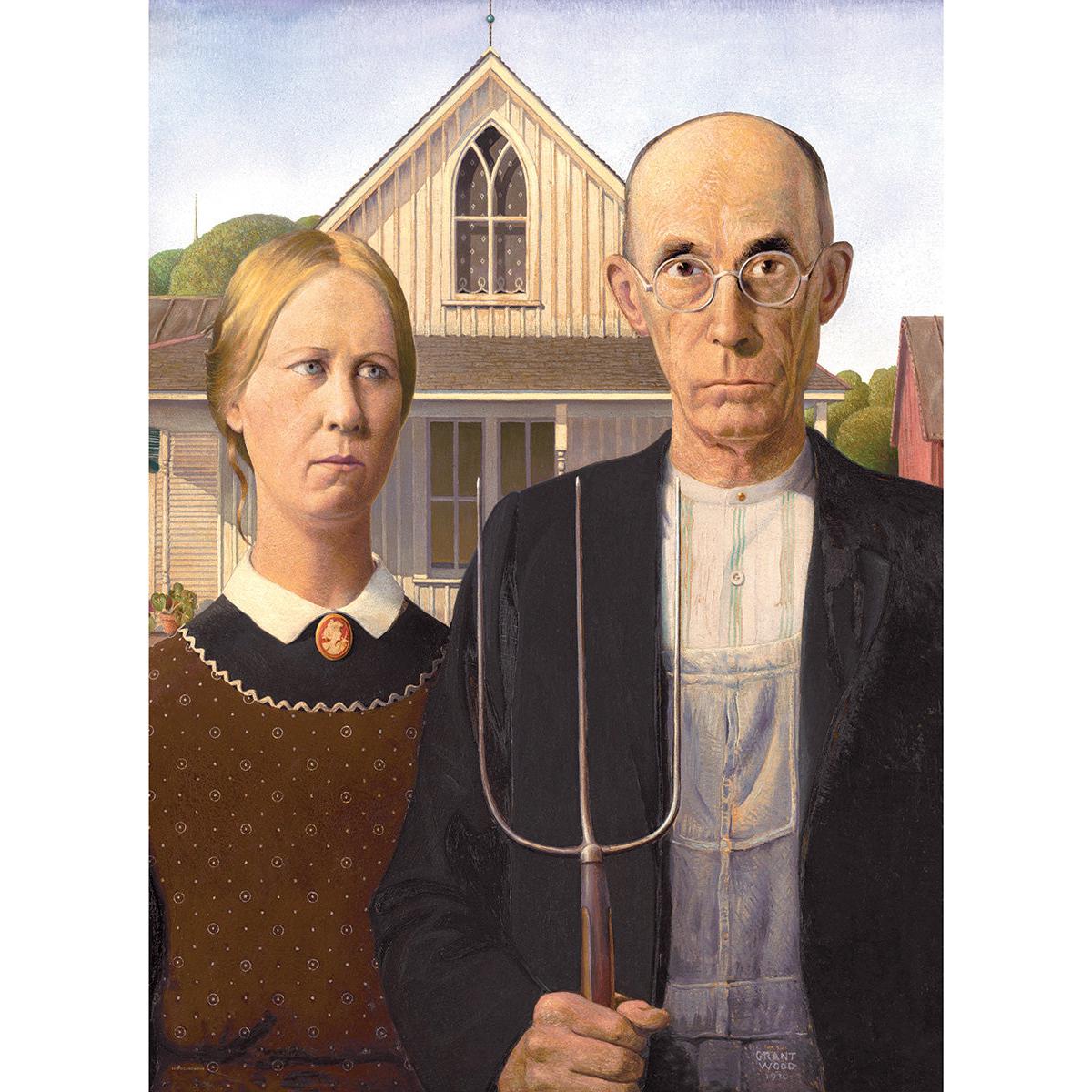 American Gothic by Grant Wood 1000 Piece Jigsaw Puzzle by Eurographics