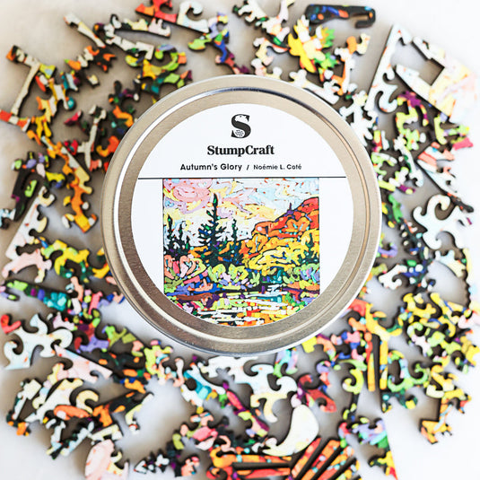 Autumn's Glory by Noemie L. Cote 56 Piece Wodden Jigsaw Puzzle by Stumpcraft