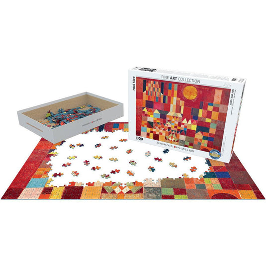 Castle and Sun by Paul Klee 1000 Piece Jigsaw Puzzle by Eurographics - 3