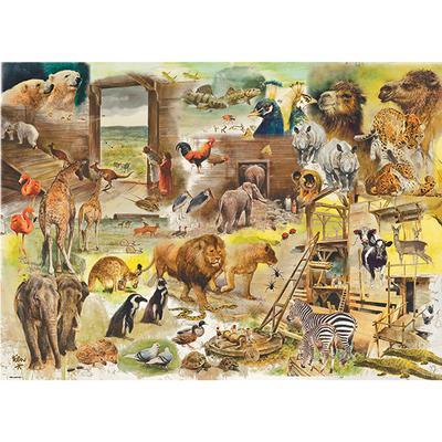 Building Noah's Ark 1000 Piece Jigsaw Puzzle by Jumbo