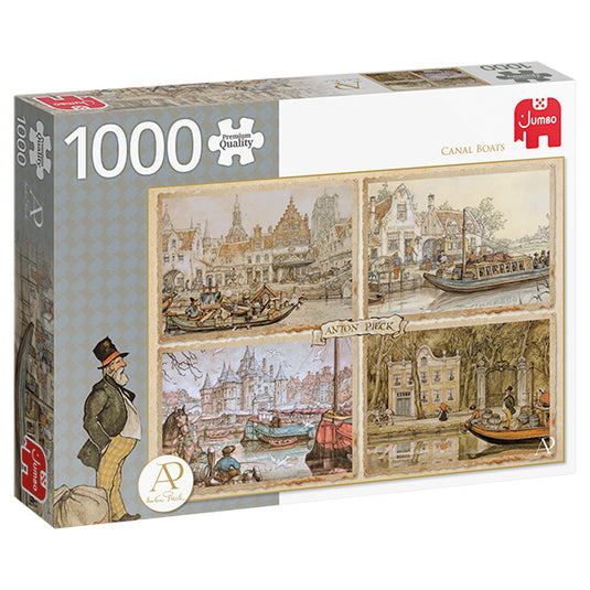 Canal Boats 1000 Piece Jigsaw Puzzle by Jumbo - 1