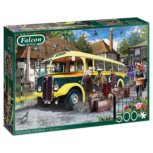 Catching the Bus 500 Piece Jigsaw Puzzle by Falcon - 1