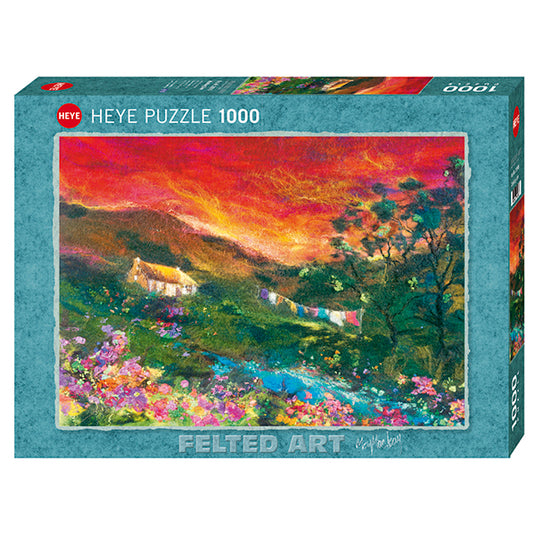 Felted Art: Washing Line 1000 Piece Jigsaw Puzzle by Heye - 1