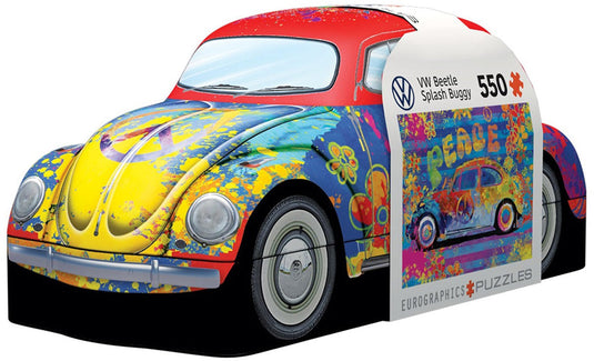 VW Beetle Splash Tin 550 Piece Jigsaw Puzzle by Eurographics - 1