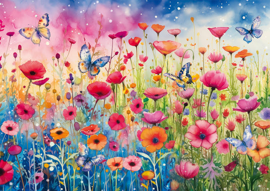 Poppy Meadow 1000 Piece Jigsaw Puzzle by Schmidt Puzzle - 1