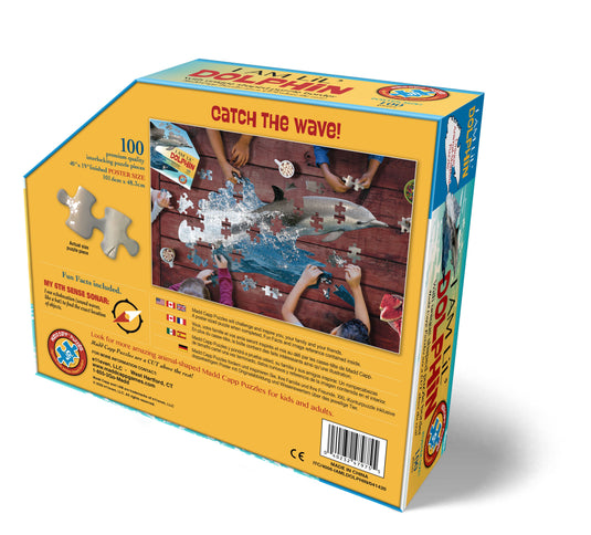 I Am Lil' Dolphin 100 Piece Puzzle by Madd Capp Box Back