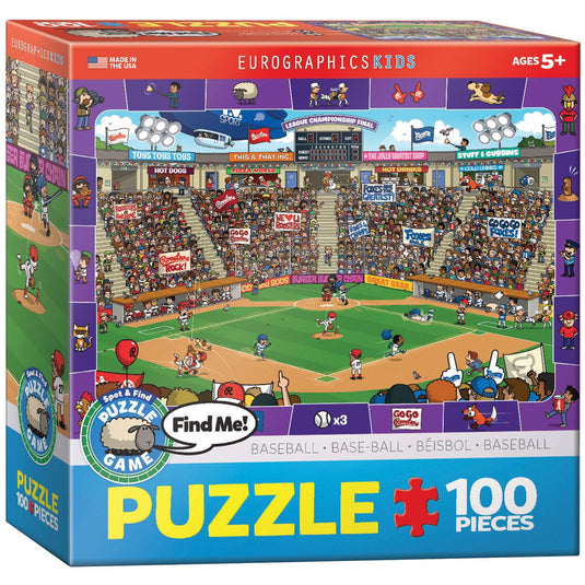 Baseball 100 Piece Jigsaw Puzzle by Eurographics - 1